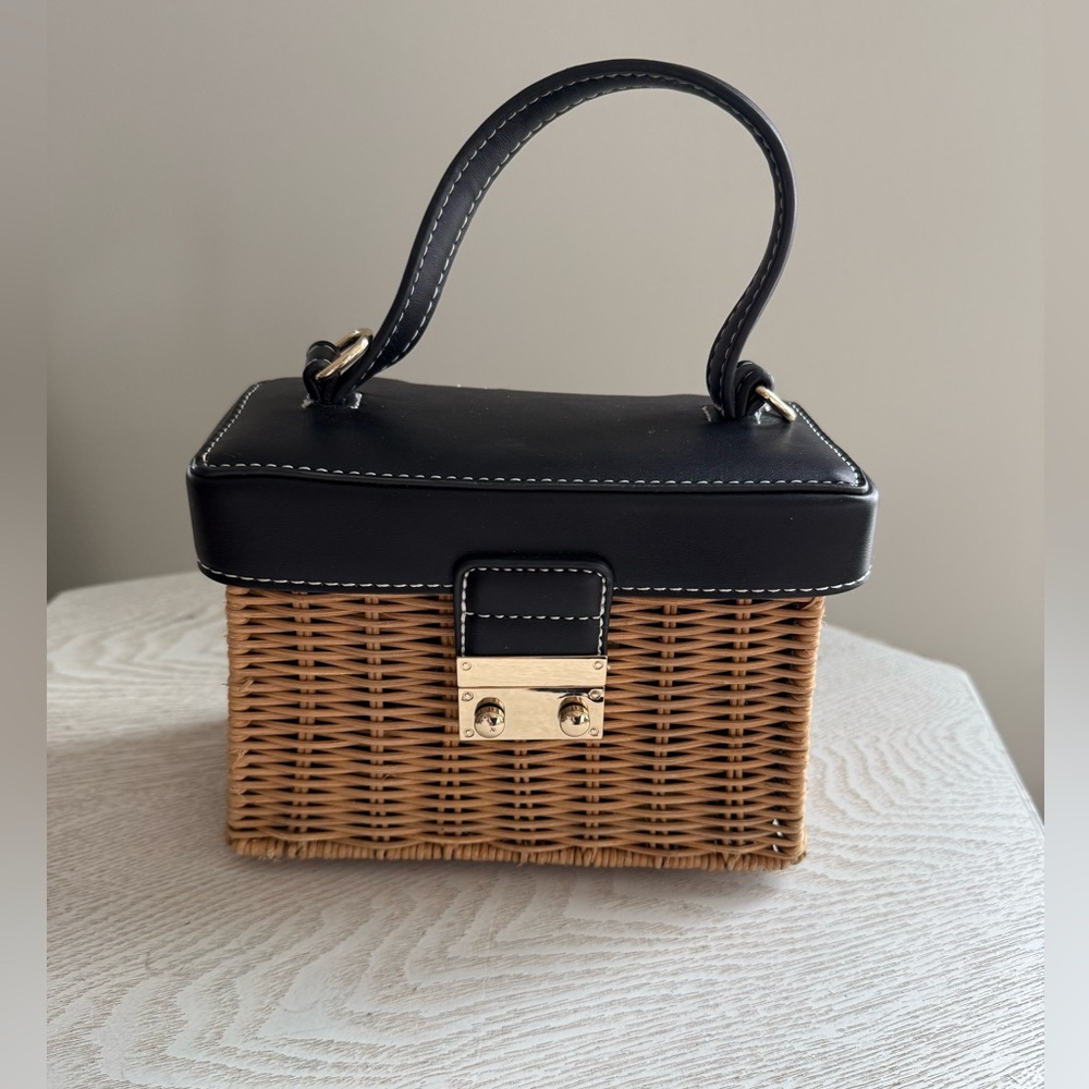 Zara woven clutch